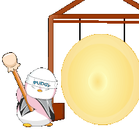 Gong Loud Sticker
