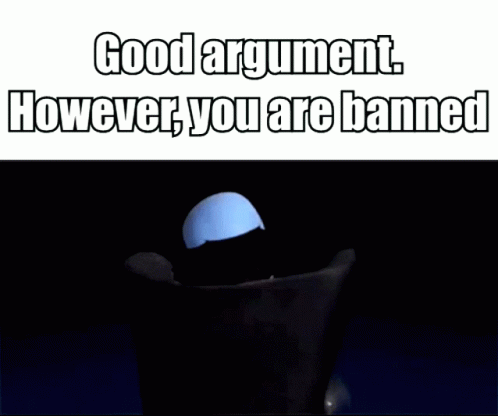 Good Argument You Are Banned GIF