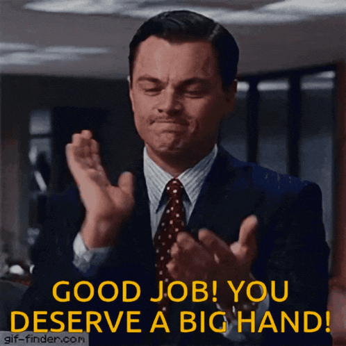 Good Job Giving A Big Hand GIF