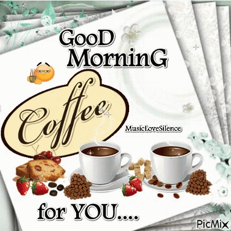 Good Morning Coffee GIF. This 458 x 458 animated GIF is part of our guten morgen am mittwoch collection. Related themes include coffee, coffee time, good…