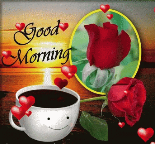 Good Morning Rose GIF. This 498 x 462 animated GIF is part of our liebe gruse zum donnerstag collection. Related themes include coffee, good morning…