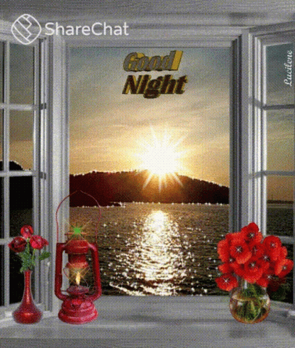 Good Night शुभरात्रि GIF. This 423 x 498 animated GIF is part of our liebe gruse zum donnerstag collection. Related themes include good night, sunset…