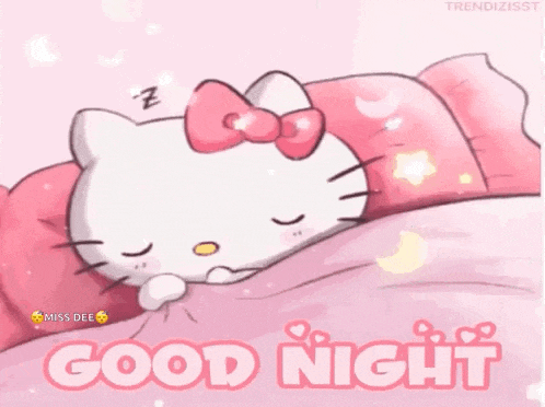Good Night Hello Kitty GIF