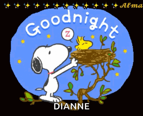 Good Night Peanuts GIF