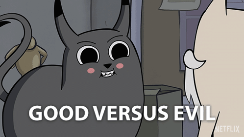 Good Versus Evil Devilcat GIF