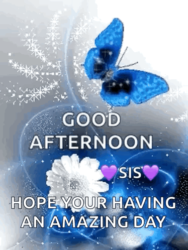 Goodafternoon Blue GIF