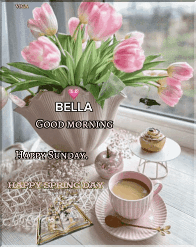 Goodmorning Happysunday GIF. This 395 x 498 animated GIF is part of our guten morgen sonntag collection. Related themes include aesthetic, enjoy, spring…