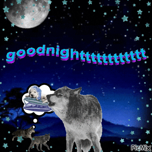 Goodnight Goodnight Wolf GIF