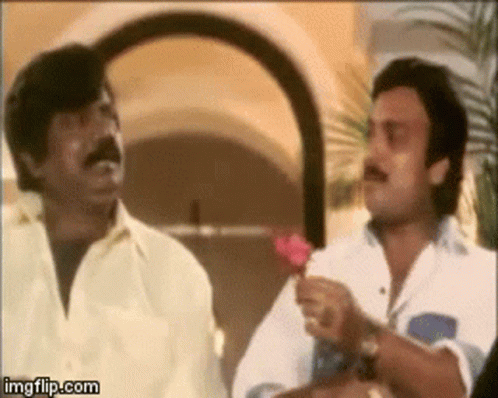 Goundamani Romantic Look GIF