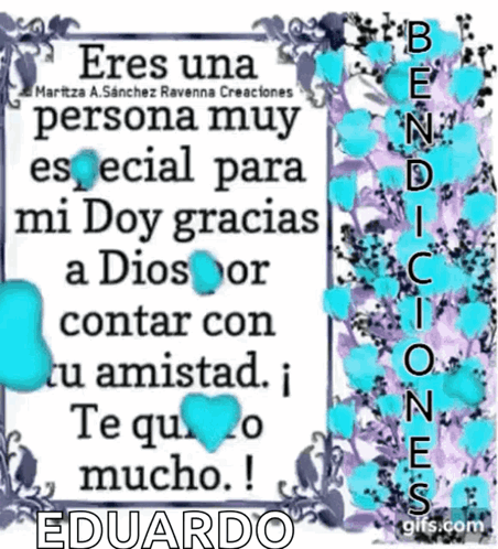 Gracias Amistad Bendiciones GIF