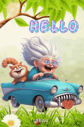 Grandmother Hello GIF