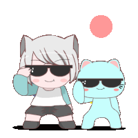 Gray Hair Big Eyes Sticker