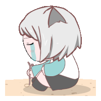 Gray Hair Big Eyes Sticker