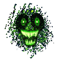 Green Creepy Sticker