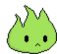Green Flame Flame Familiar Sticker
