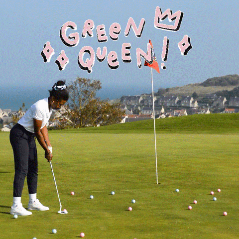 Green Queen Golf Girl GIF