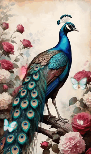 Greetings Peacock GIF