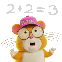 Grind Coin Grind Hamster Sticker