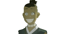 Grinning Sokka Sticker