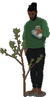 Growing Plant Bob Marley Sticker