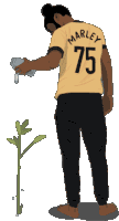 Growing Plant Bob Marley Sticker