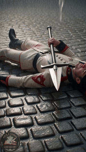 Guardia Svizzera Caduta Alabarda Insanguinata GIF