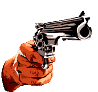 Gun Pointing Sticker