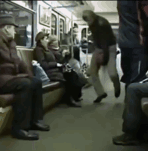 Guy On Train Riding Rocket GIF