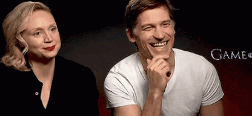 Gwendoline Christie Nikolaj Coster Waldau GIF