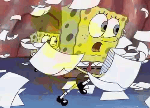 H2di Spongebob Running GIF