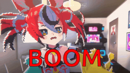 Hakos Baelz Boom Boom GIF. This 498 x 280 animated GIF is part of our head banging on desk collection. Related themes include excited, got em, lets go…
