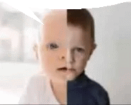 Half Baby Half Child Meme Bubble Chat Sticker