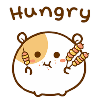 Hamster Bean Hungry Sticker