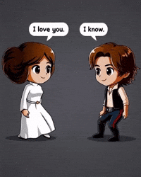 Han And Leia Leia And Han GIF. This 200 x 250 animated GIF is part of our han solo i know collection. Created by DannyRussell. View the original animation…