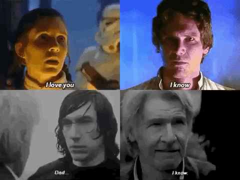 Han Leia Ben Parallel Star Wars I Love You GIF. This 480 x 360 animated GIF is part of our han solo i know collection. Related themes include star wars…