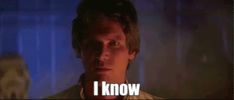 Han Solo Iknow GIF. This 466 x 200 animated GIF is part of our han solo i know collection. Related themes include star wars. Created by SamanthaPalacios1…