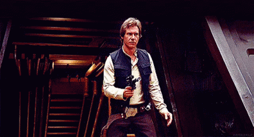 Han Solo Shrug - Star Wars GIF. This 498 x 269 animated GIF is part of our han solo i know collection. Related themes include not sure, shrug, star wars…