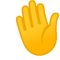 Hand Waving Hand Sticker