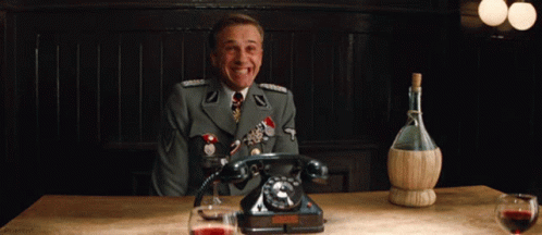 Hans Landa Bingo GIF. This 498 x 216 animated GIF is part of our hans landa collection. Related themes include bingo. Created by SugeBright. View the…