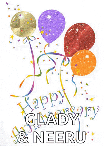 Happy Anniversary Balloon GIF