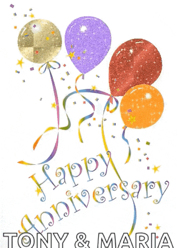 Happy Anniversary Balloon GIF