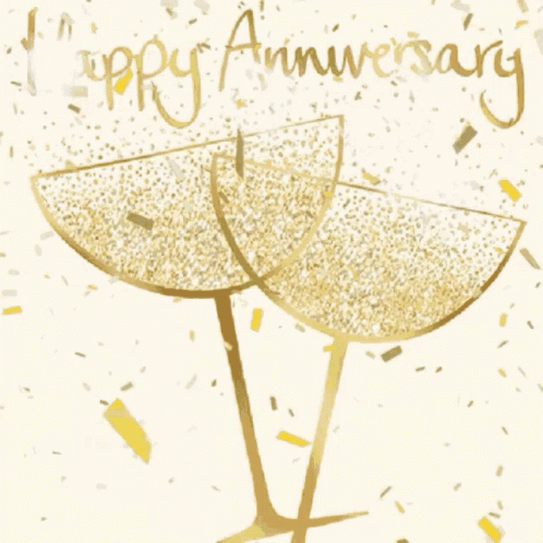 Happy Anniversary Confetti GIF