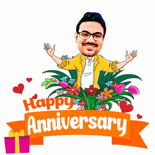 Happy Anniversary Wishes For Couple Weeding GIF. This 498 x 498 animated GIF is part of our mawwiage collection. Related themes include anniversary, happy…