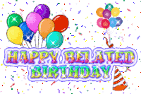 Happy Belated Birthday Sticker