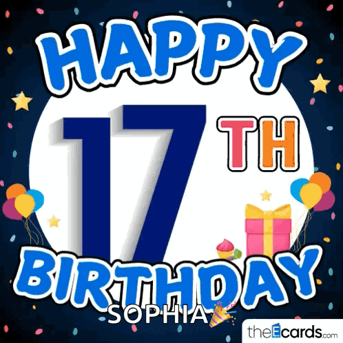 Happy Birthday 17 Theecards GIF