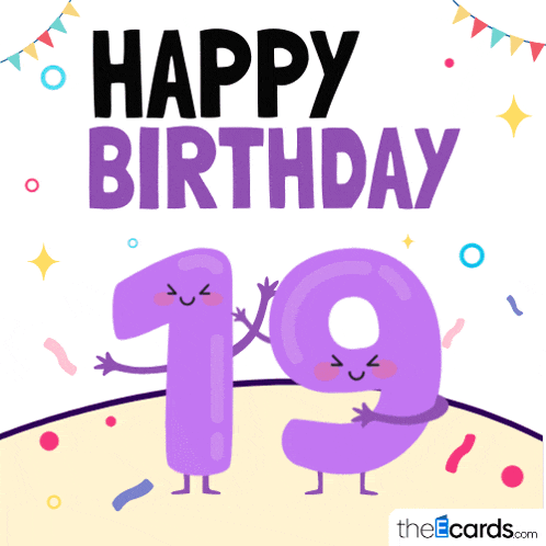 Happy Birthday 19 Happy 19th Birthday GIF