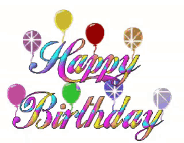 Happy Birthday Balloons GIF