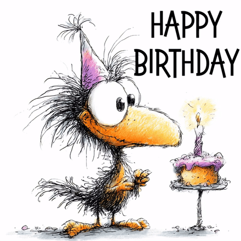 Happy Birthday Bird GIF