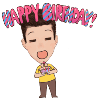Happy Birthday Birthday Cake Sticker