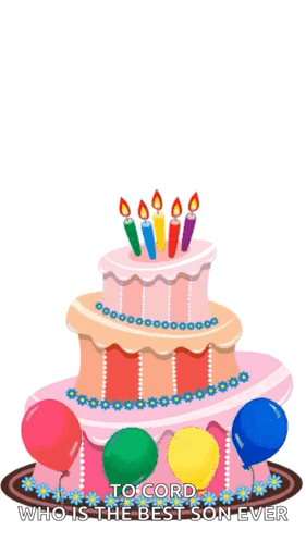 Happy Birthday Birthday Cake GIF. This 281 x 498 animated GIF is part of our happy birthday with balloons collection. Related themes include balloons…